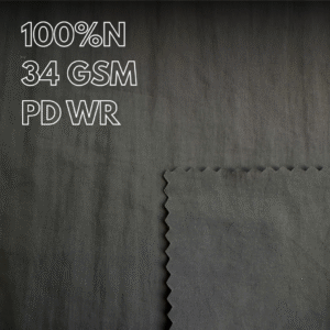 Vải chống thấm Islet Textile màu đen, chất liệu nylon siêu nhẹ và bền bỉ.