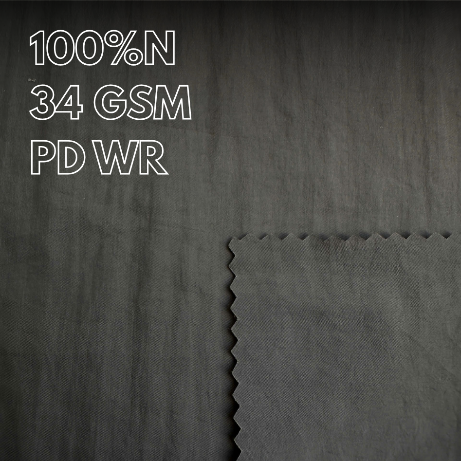 Vải chống thấm Islet Textile màu đen, chất liệu nylon siêu nhẹ và bền bỉ.
