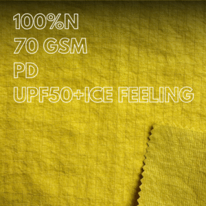 Vải may áo chống nắng 100% nylon UPF50+, cảm giác mát lạnh, bền bỉ 70 g