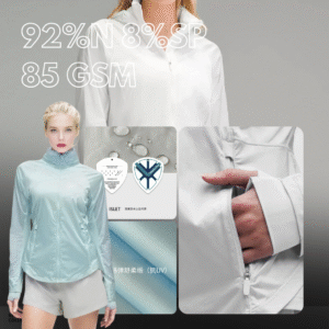 Vải satin đàn hồi nylon ngoài trời chống nắng, chống thấm nước không chứa flo