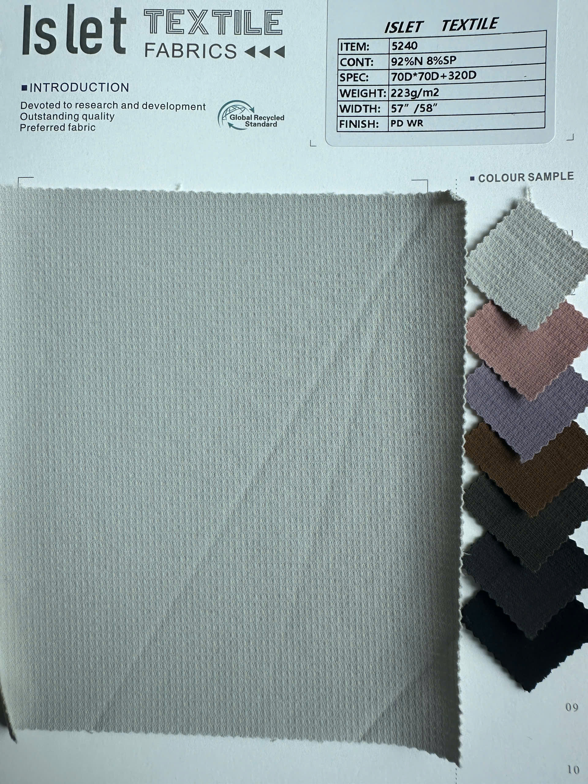 Vải nylon co giãn 5240 223g/m² chống thấm, đàn hồi cao - Ảnh 4