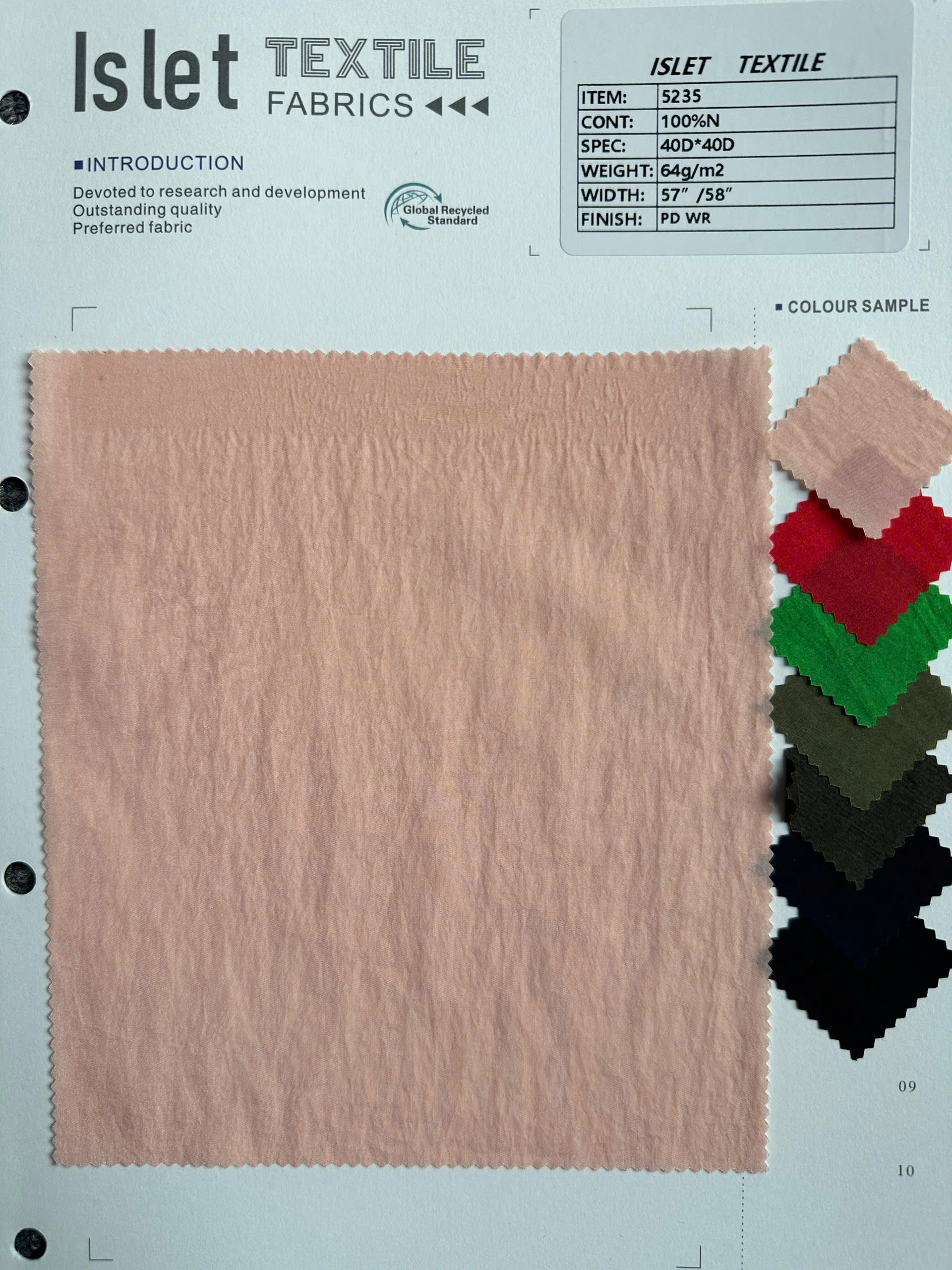 Vải Nylon 5235 – Siêu nhẹ, chống thấm, chống nhăn tự nhiên - Ảnh 2